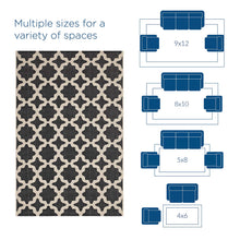 Load image into Gallery viewer, Cerelia Moroccan Trellis Indoor and Outdoor 9x12 Area Rug by Modway
