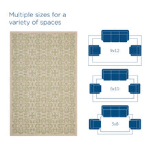 Load image into Gallery viewer, Ariana Vintage Floral Trellis Indoor and Outdoor 9x12 Area Rug by Modway
