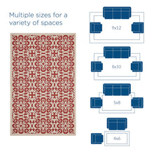 Load image into Gallery viewer, Ariana Vintage Floral Trellis Indoor and Outdoor 4x6 Area Rug by Modway
