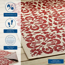Load image into Gallery viewer, Ariana Vintage Floral Trellis Indoor and Outdoor 4x6 Area Rug by Modway

