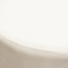 Load image into Gallery viewer, Sorbet Round Accent Ottoman in Cream Velvet w/ Gold Metal Band Accent by Diamond Sofa
