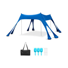 Load image into Gallery viewer, 10 x 10 Feet Outdoor Sunshade Beach Canopy Tent for Camping-Blue
