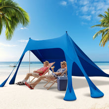 Load image into Gallery viewer, 10 x 10 Feet Outdoor Sunshade Beach Canopy Tent for Camping-Blue
