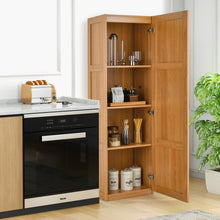 Load image into Gallery viewer, Tall Storage Cabinet with 4 Storage Shelves for Bathroom Living Room-Natural
