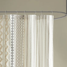 Load image into Gallery viewer, Imani Cotton Printed Shower Curtain With Chenille Stripe II70-1121 By Olliix
