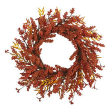 Load image into Gallery viewer, 18" Harvest Berry Artificial Wreath
