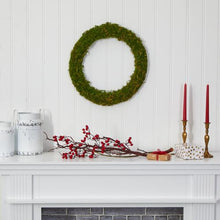 Load image into Gallery viewer, 20" Moss Artificial Wreath
