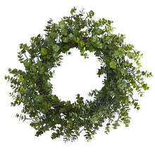 Load image into Gallery viewer, 24" Eucalyptus Artificial Wreath

