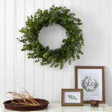 Load image into Gallery viewer, 24" Eucalyptus Artificial Wreath
