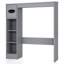 Load image into Gallery viewer, Wooden Over the Toilet Storage Cabinet Bathroom Space Saver with Paper Holder-Gray
