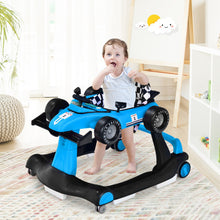 Load image into Gallery viewer, 4-in-1 Foldable Activity Push Walker with Adjustable Height-Blue
