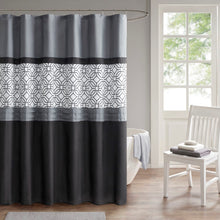 Load image into Gallery viewer, Donnell Embroidered And Pieced Shower Curtain With Liner 5DS70-0231 By Olliix
