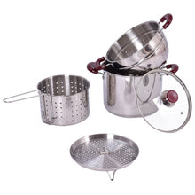 Load image into Gallery viewer, Reward-5 pcs Stainless Steel Stock Pot 7-Quart Pasta Cooker Set
