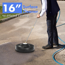 Load image into Gallery viewer, 16 Inch Pressure Washer with 2 Spray Nozzles and 1/4-inch Quick-connect Extension Wands
