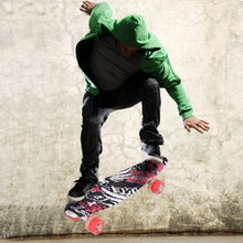 Load image into Gallery viewer, Durable Patterned Skateboard with Red Wheels
