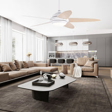 Load image into Gallery viewer, 52 Inch Ceiling Fan with Lights and 3 Lighting Colors-White
