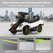 Load image into Gallery viewer, 2-in-1 Electric Kids Ride On Push Around Car-White
