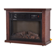 Load image into Gallery viewer, 28" Free Standing Electric Fireplace 1500W Glass View Log Flame Remote Home

