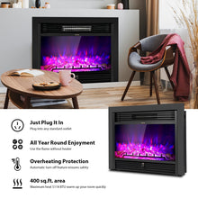 Load image into Gallery viewer, 28.5 inch Recessed Mounted Standing Fireplace Heater with 3 Flame Option
