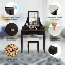 Load image into Gallery viewer, Vanity Set of Mirror Drawers Storage Box Makeup-Brown
