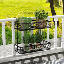 Load image into Gallery viewer, Flower Pot Holder with Adjustable Hooks and 2 Planter Baskets
