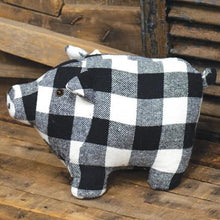 Load image into Gallery viewer, Plaid Pig Door Stopper 2 Asstd.
