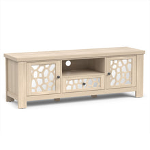 Load image into Gallery viewer, 55 Inch Retro TV Stand Media Entertainment Center with Mirror Doors and Drawer-Natural
