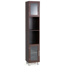 Load image into Gallery viewer, 71 Inch Tall Tower Bathroom Storage Cabinet and Organizer Display Shelves for Bedroom-Brown
