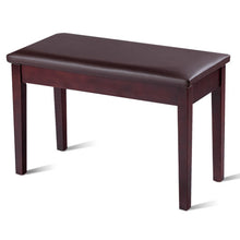 Load image into Gallery viewer, Solid Wood PU Leather Padded Piano Bench Keyboard Seat-Coffee
