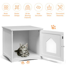 Load image into Gallery viewer, Sidetable Nightstand Weatherproof Multi-function Cat House-White
