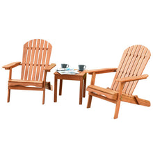 Load image into Gallery viewer, 3 Pieces Adirondack Chair Set with Widened Armrest

