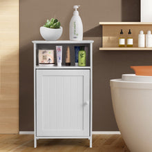 Load image into Gallery viewer, Bathroom Freestanding  Adjustable Shelf Floor Storage Cabinet-White
