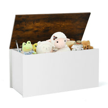Load image into Gallery viewer, Flip-top Storage Chest with Self-hold Cover and Pneumatic Rod-White

