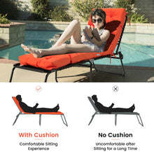 Load image into Gallery viewer, Giantex 73" Lounge Chaise Cushion Padded Recliner Cushion for Indoor and Outdoor-Orange
