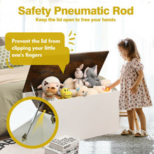 Load image into Gallery viewer, Flip-top Storage Chest with Self-hold Cover and Pneumatic Rod-White
