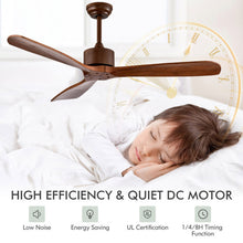 Load image into Gallery viewer, 52 Inch Modern Ceiling Fan Indoor Outdoor Brushed Nickel Finish with Remote
