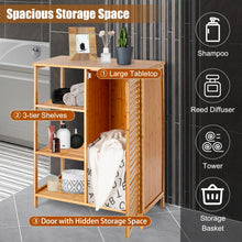 Load image into Gallery viewer, Bamboo Bathroom Storage Cabinet with Single Door-Natural
