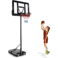 Load image into Gallery viewer, 4.25-10 Feet Adjustable Basketball Hoop System with 44 Inch Backboard
