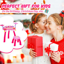 Load image into Gallery viewer, 24-Key Piano Keyboard DJ Drum Combination with Microphone and MP3-Pink
