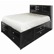 Load image into Gallery viewer, Storage Bed  Furniture with Drawers Bookcase Headboard-Queen Size
