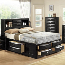 Load image into Gallery viewer, Storage Bed  Furniture with Drawers Bookcase Headboard-Queen Size
