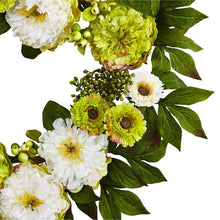 Load image into Gallery viewer, 24" Peony Mum Wreath
