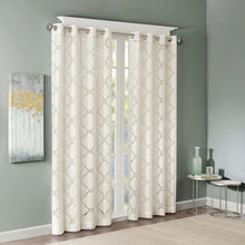 Load image into Gallery viewer, Madison Park Eden Fretwork Burnout Sheer Panel -84" Panel MP40-3777 By Olliix
