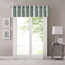 Load image into Gallery viewer, Madison Park Saratoga Fretwork Print Valance -50X18" MP41-2405 By Olliix
