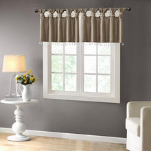 Load image into Gallery viewer, 100% Polyester Twisted Tab Valance With Beads -50X26" MP41-4452 By Olliix
