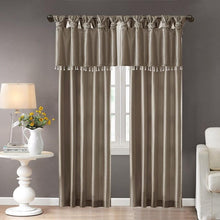 Load image into Gallery viewer, 100% Polyester Twisted Tab Valance With Beads -50X26" MP41-4452 By Olliix
