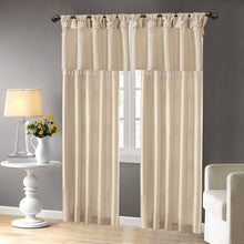 Load image into Gallery viewer, 100% Polyester Twisted Tab Valance With Beads -50X26" MP41-4454 By Olliix
