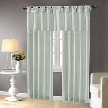 Load image into Gallery viewer, 100% Polyester Twisted Tab Valance With Beads -50X26" MP41-4455 By Olliix
