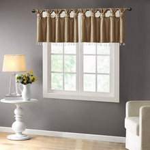 Load image into Gallery viewer, 100% Polyester Twisted Tab Valance With Beads -50X26" MP41-4456 By Olliix
