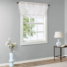 Load image into Gallery viewer, Diamond Sheer Embroidered Waterfall Valance -38X46" MP41-4933 By Olliix
